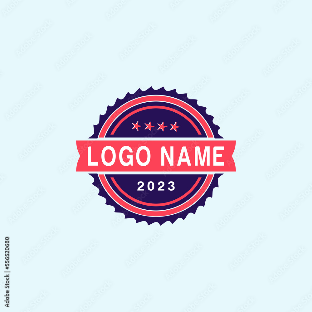 Obraz premium country stamp, Country badge, and logotype template with light sky background