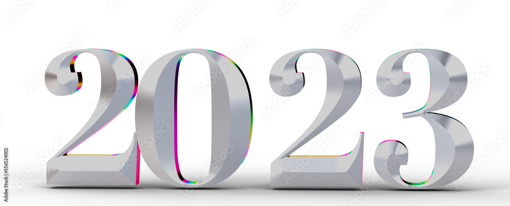 2023 bold letters 3d-illustration isolated 2023 bold letters 3d-illustration isolated