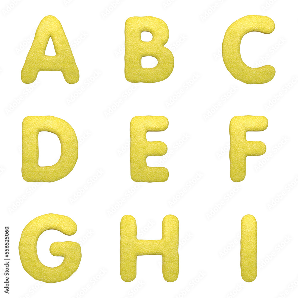 3D Render Set of Lemon Alphabet - Font including Letters, Numbers and Punctuation Marks 3D Render Set of Lemon Alphabet - Font including Letters, Numbers and Punctuation Marks