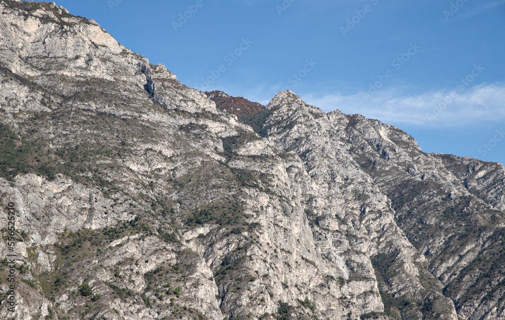 Texture background mountains against the blue sky Garda lake Italy Texture background mountains against the blue sky Garda lake Italy