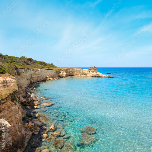 Sea beach Spiaggia della Punticeddha, Salento, Italy