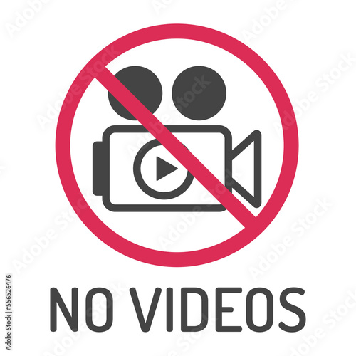 No permission in using camera signboard. Vector poster.