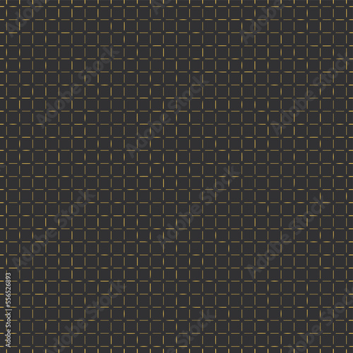 Decorative background pattern yellow on black background, wallpaper. Seamless pattern, texture. Vector illustration