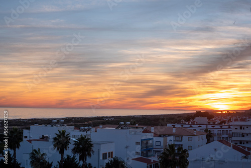 sunset over the sea