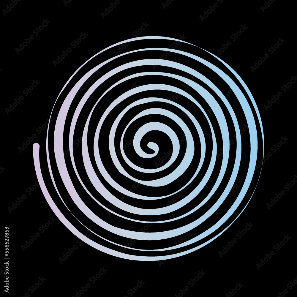 Fototapeta premium Pastel gradient decorative spiral. Vector illustration.