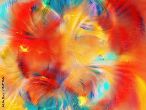 rainbow abstract fractal background 3d rendering illustration