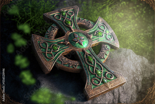 Celtic cross art photo