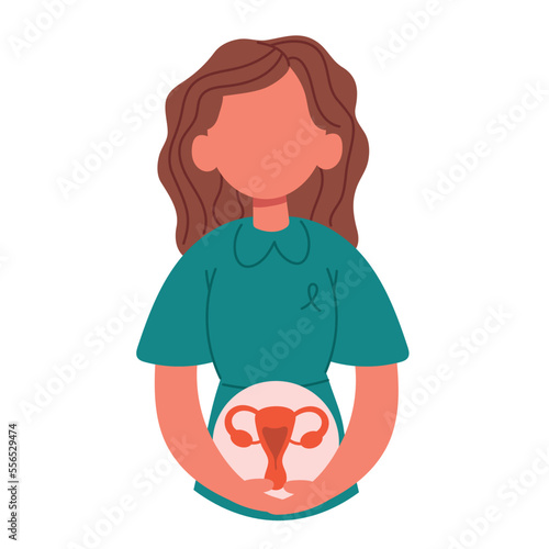 Infertility and miscarriage concept. Fertility problem. Flat vector illustration