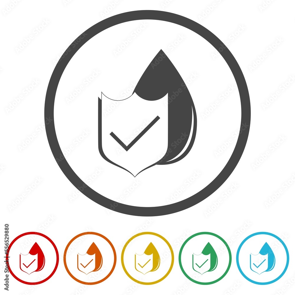 Waterproofing glyph icon isolated on white background. Set icons colorful Waterproofing glyph icon isolated on white background. Set icons colorful