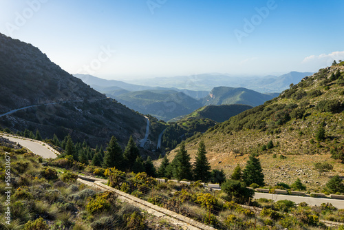 Street in the mountains in Andalusia, Spain