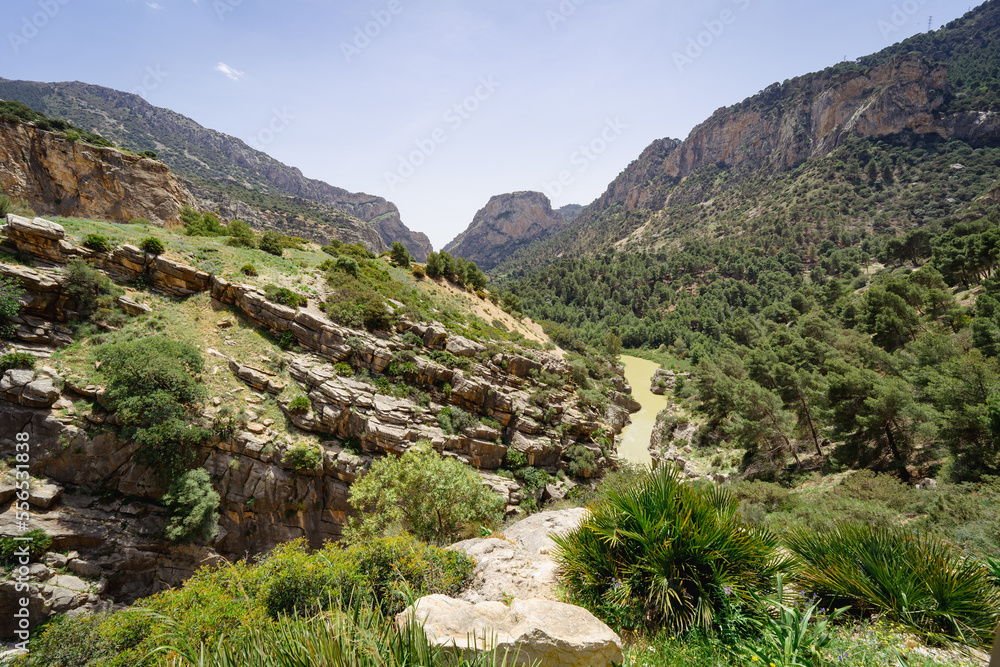 Caminito del rey landscape in Andalusia, Spain