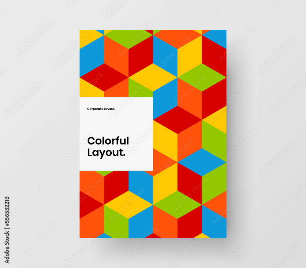 Creative mosaic shapes catalog cover layout. Minimalistic poster vector design illustration. Creative mosaic shapes catalog cover layout. Minimalistic poster vector design illustration.