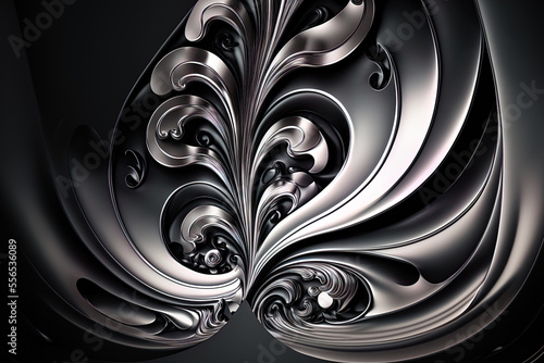 silver with abstract backgrounds. Generative AI