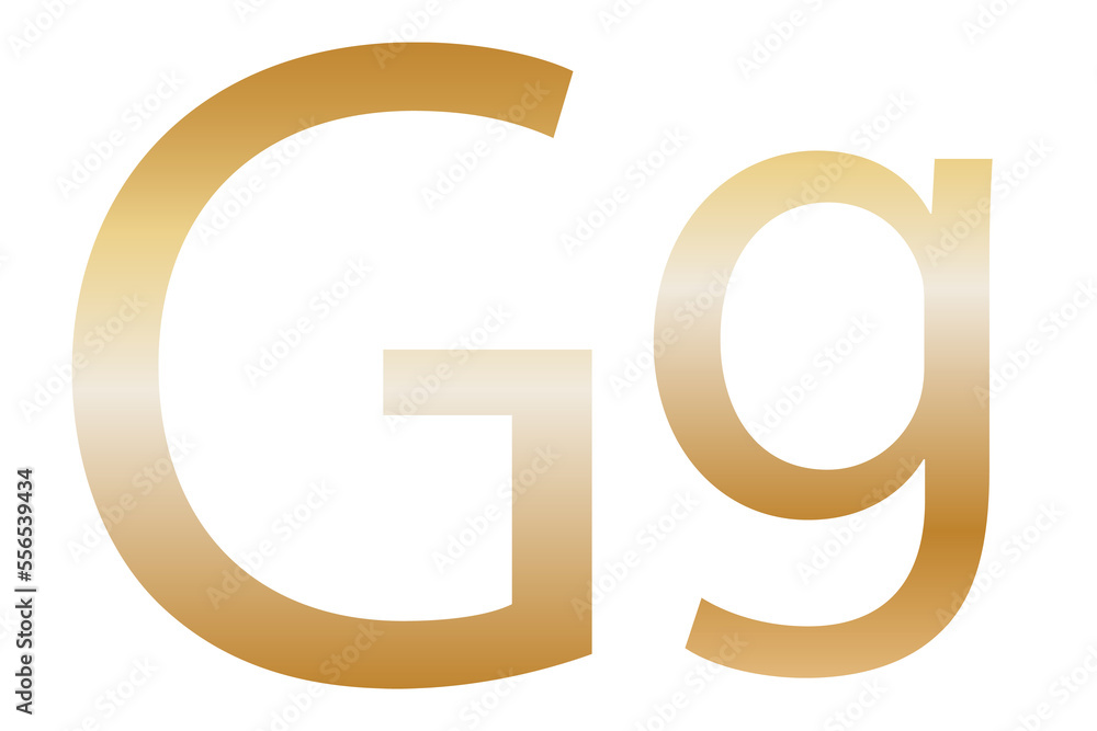 Letter G. Golden color with a gradient. Classic font. Isolated on a white background. Letter G. Golden color with a gradient. Classic font. Isolated on a white background.