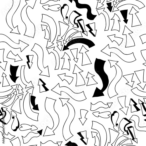 Abstract seamless pattern with arrows