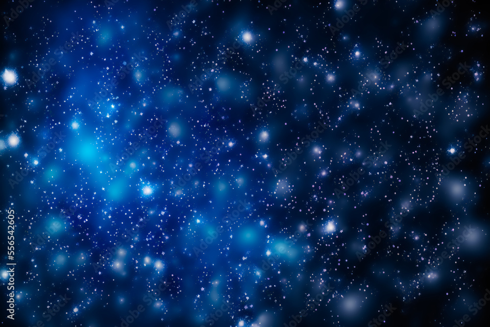 Dark Night Starry Sky Background.  Image created with Generative AI technology.