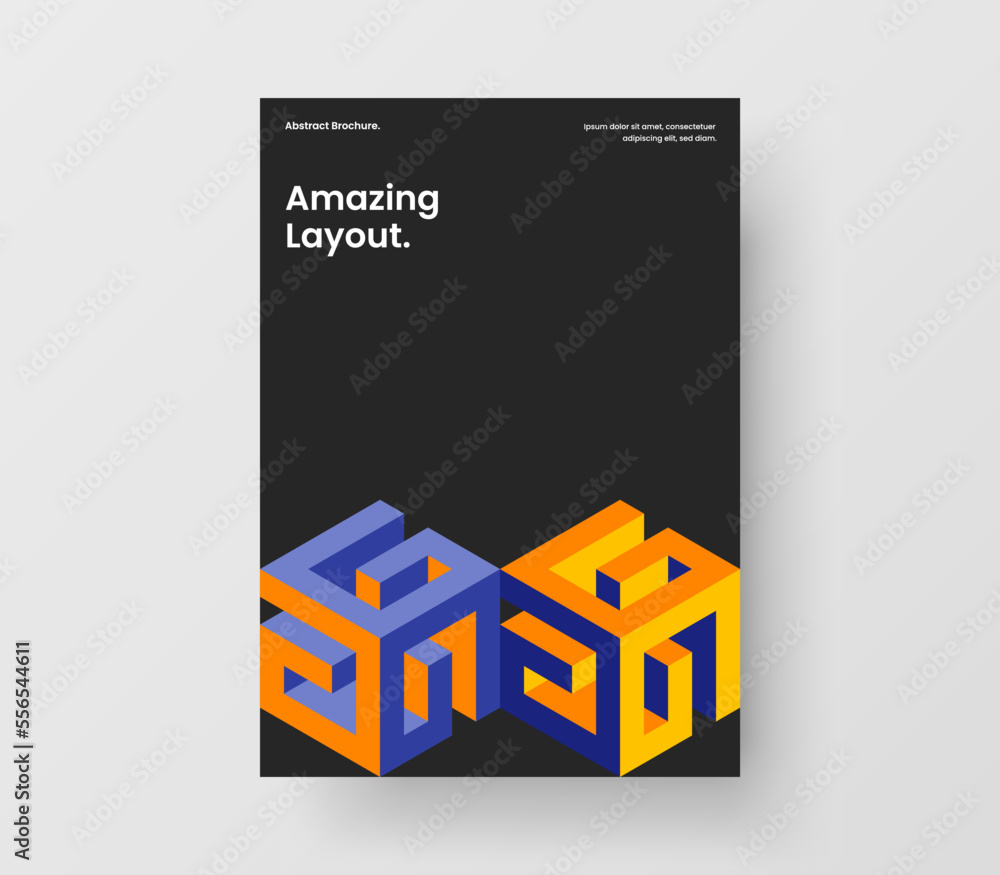 Isolated handbill A4 vector design template. Premium mosaic tiles pamphlet concept. Isolated handbill A4 vector design template. Premium mosaic tiles pamphlet concept.