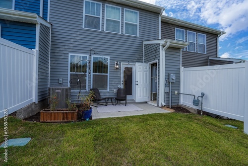 Back patio of a townhome