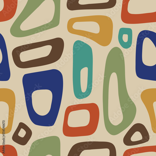 Retro Mid Century Seamless pattern