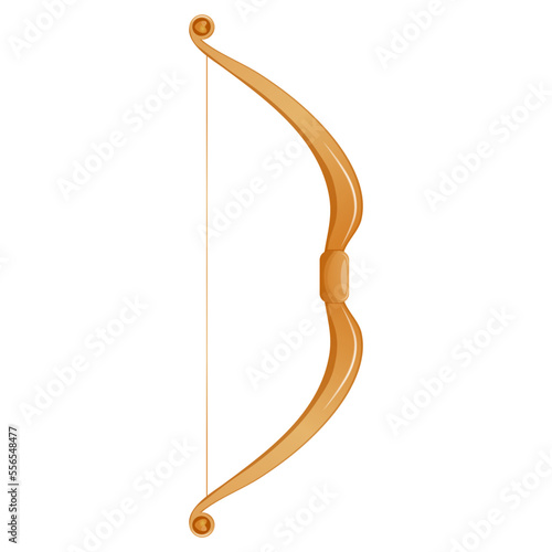Cartoon cupid's bow. Valentine's day love symbols for gifts, cards, posters. Vector illustration.