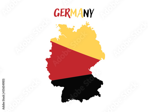 Colorful Germany Map vector illustration