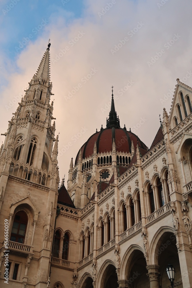 The Hungarian Parliament building in Budapest, vertical photo