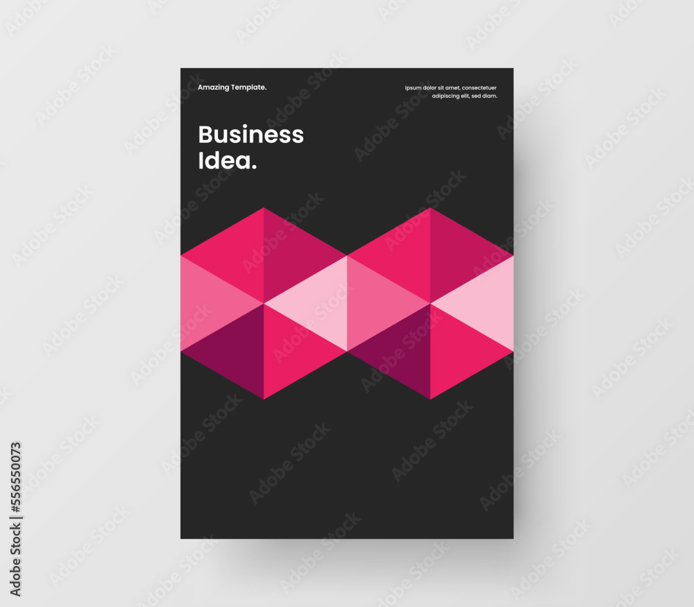 Amazing geometric shapes corporate cover concept. Minimalistic front page vector design layout.