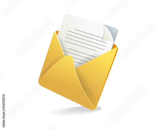 Flat isometric 3d illustration email data concept