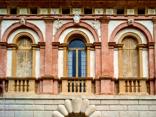 Detail of façade of 