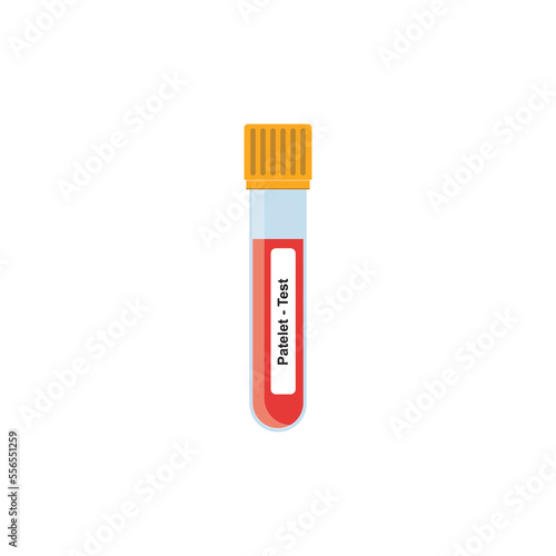 Platelet Count Test Concept Design. Vector Illustration.