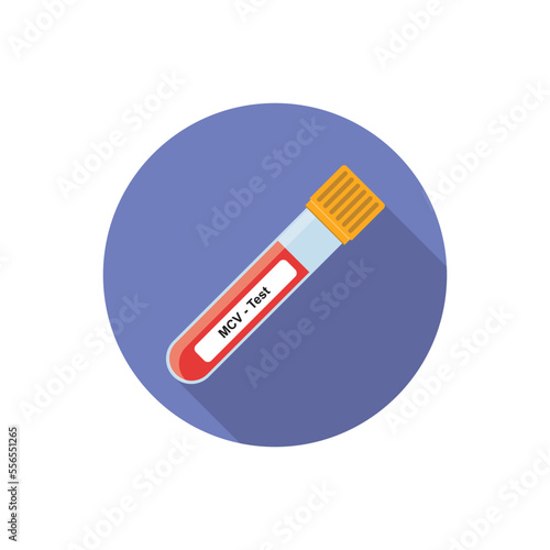 MCV Blood Test Concept Design. Vector Illustration.