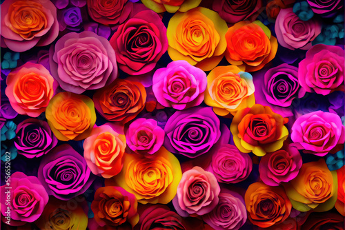 Beautiful bed of Roses 