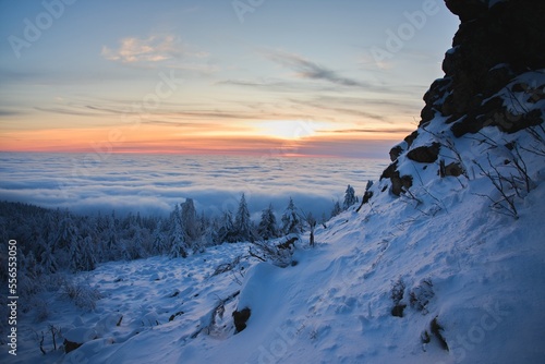Jested hiking in winter, Czech republic