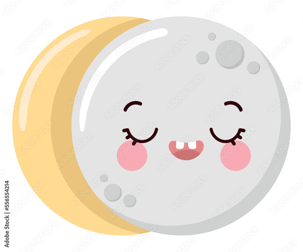 Obraz premium cute moon character