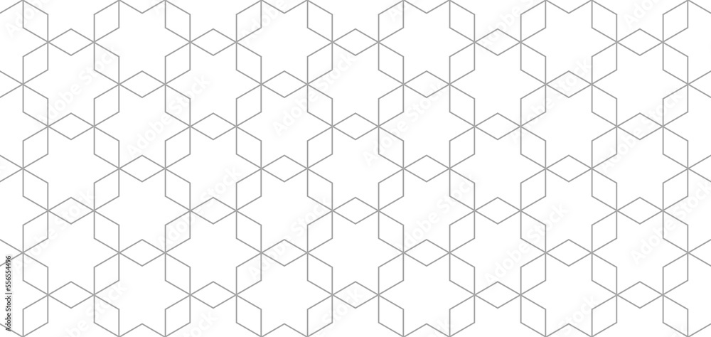 Naklejka premium Vector seamless hexagon pattern. Abstract geometric low poly background. Stylish fractal texture.