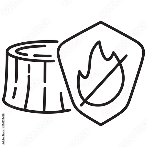 Flame retardant icon.Fire resistant.Vector flat illustration.Isolated on white background.