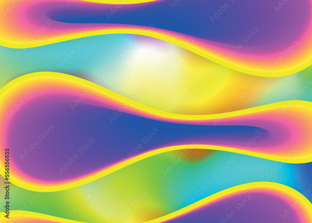 Obraz premium Fluid dynamic background with liquid shapes and elements.