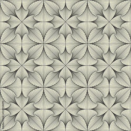 Abstract geometric paradox pattern. Seamless illusion bacground