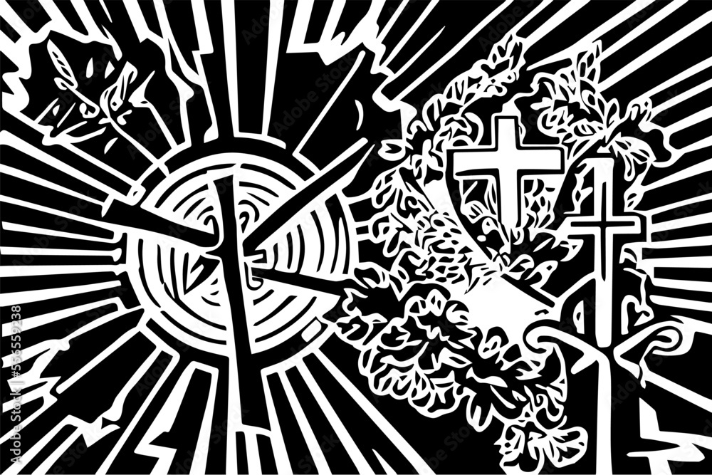 Fototapeta premium Christian Artwork Collage 01
