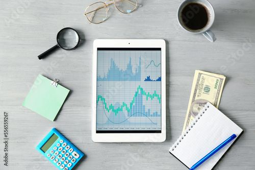Tablet computer with stock ...