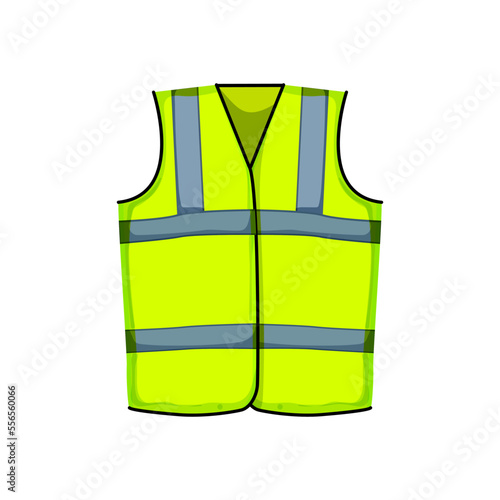 uniform safe vest cartoon. uniform safe vest sign. isolated symbol vector illustration