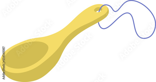 Spoon for seeds flat icon
