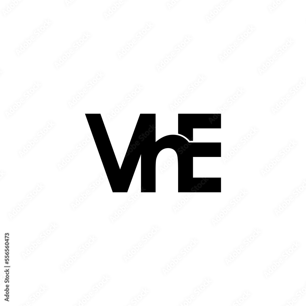 vhe letter initial monogram logo design vhe letter initial monogram logo design