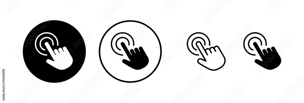 Hand click icon vector illustration. pointer sign and symbol. hand cursor icon Hand click icon vector illustration. pointer sign and symbol. hand cursor icon