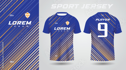 blue yellow shirt sport jersey design