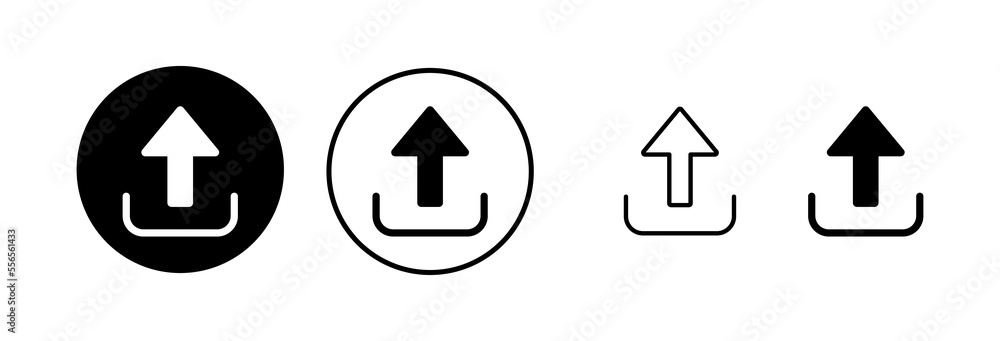 Upload icon vector illustration. load data sign and symbol Upload icon vector illustration. load data sign and symbol