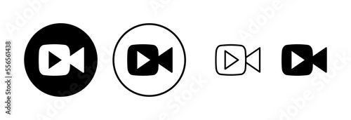 Video icon vector illustration. video camera sign and symbol. movie sign. cinema