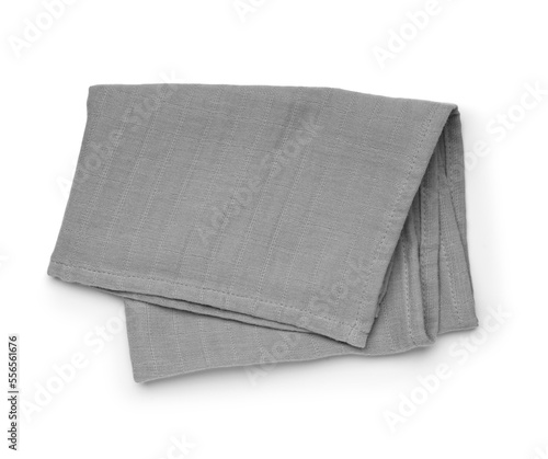 Grey napkin isolated on white background