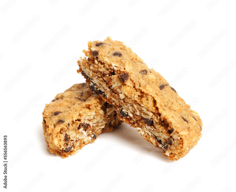 Tasty biscotti cookies isolated on white background Tasty biscotti cookies isolated on white background