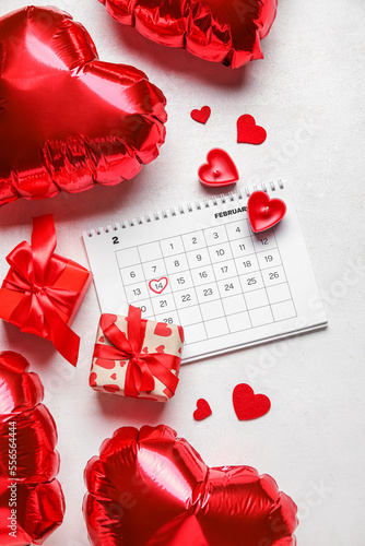 Calendar with marked date o...